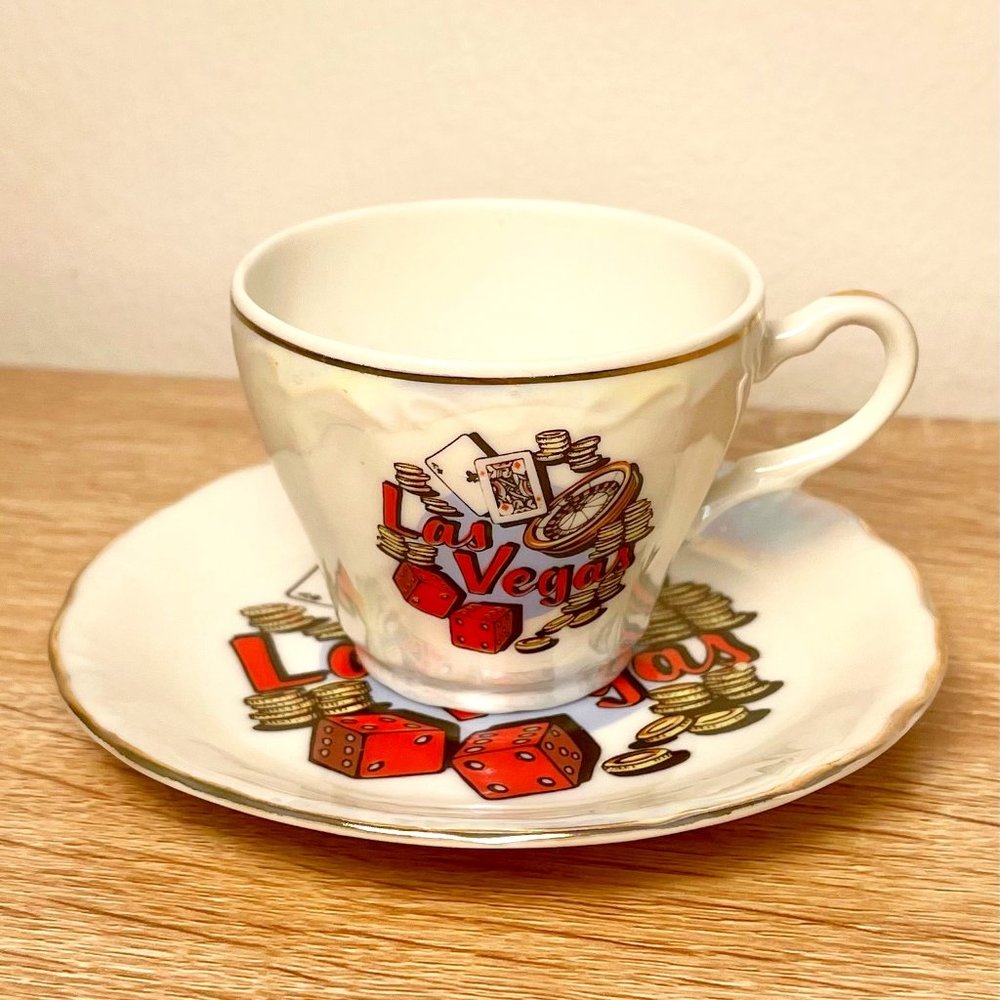 VINTAGE Las Vegas Souvenir Cup and Saucer